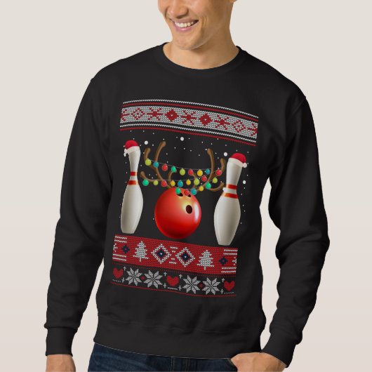 Bowling Weihnachten Sweatshirt (Vorderseite)