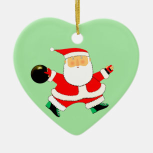 Bowling-Weihnachts-Sammelobjekt Keramik Ornament