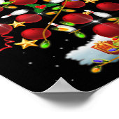 Bowling Weihnachtsbaum Lichter Weihnachten Weihnac Poster (Ecke)