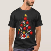 Bowling Weihnachtsbaum Lichter Weihnachtsgeschenke T-Shirt (Vorderseite)