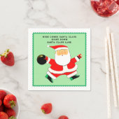 Bowling-Weihnachtsfeier Serviette (Beispiel)