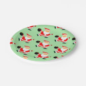 Bowling Weihnachtsfeiertag Pappteller (Schrägansicht)