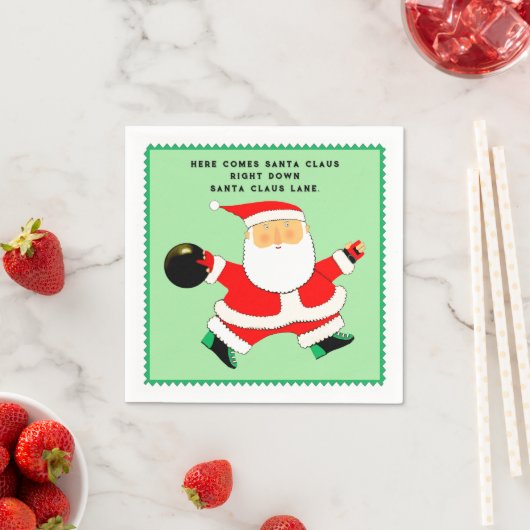 Bowling Weihnachtsfeiertag Serviette (Beispiel)