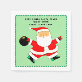 Bowling Weihnachtsfeiertag Serviette