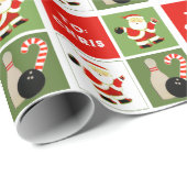 Bowling Weihnachtsgeschenk Geschenkpapier (Rolleneckpunkt)