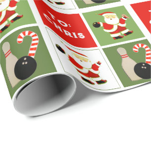 Bowling Weihnachtsgeschenk Geschenkpapier