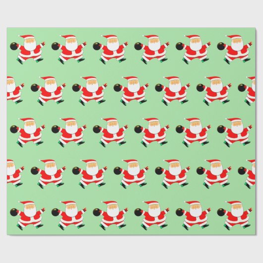 Bowling Weihnachtsgeschenk Geschenkpapier (Flach)