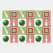 Bowling Weihnachtsgeschenk Geschenkpapier Set (Vorderseite)