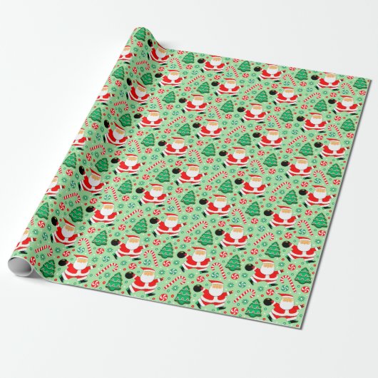 Bowling Weihnachtsgeschenk Wrapping Paper Geschenkpapier (Ungerollt)