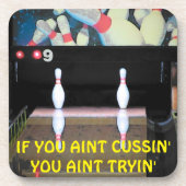 Bowling, wenn Sie über Sie reden und versuchen Untersetzer (Vorderseite)