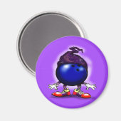 Bowling Wizard Magnet (Vorderseite/Rückseite)