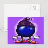 Bowling Wizard Postkarte (Vorne/Hinten)
