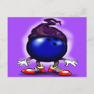 Bowling Wizard Postkarte
