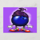 Bowling Wizard Postkarte (Vorderseite)