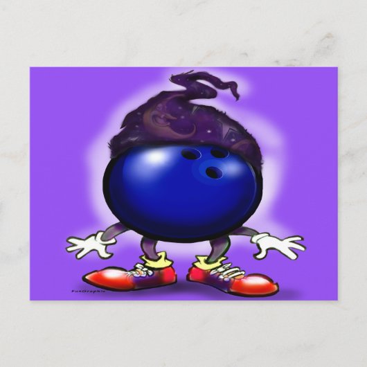 Bowling Wizard Postkarte (Vorderseite)