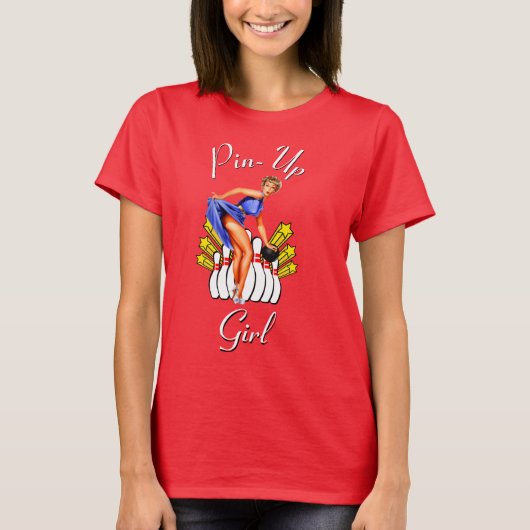 Bowling Women's Sportswear Button-Up Girl Custom T T-Shirt (Vorderseite)