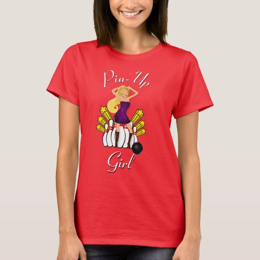 Bowling Women's Sportswear Button-Up Girl Custom T T-Shirt (Vorderseite)
