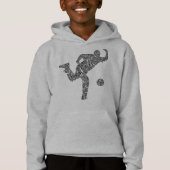 Bowling Word Art, 10 Button Bowling Hoodie (Vorderseite)