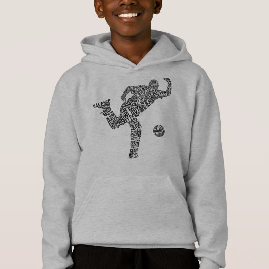 Bowling Word Art, 10 Button Bowling Hoodie (Vorderseite)