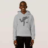 Bowling Word Art, 10 Button Bowling Hoodie (Vorne ganz)