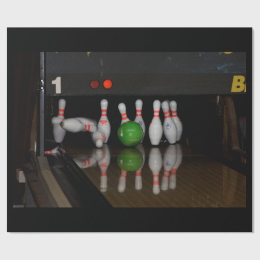 Bowling Wrapping Paper Geschenkpapier (Flach)