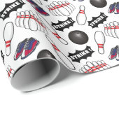 Bowling Wrapping Paper Geschenkpapier (Rolleneckpunkt)