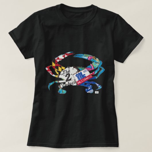 BowlingART Maryland Blue Crab Hon Baltimore Origin T-Shirt (Design vorne)
