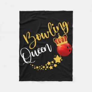 Bowlingbahn-Kegel-Keglerin-Queen-Frauen-Geschenk B Fleecedecke