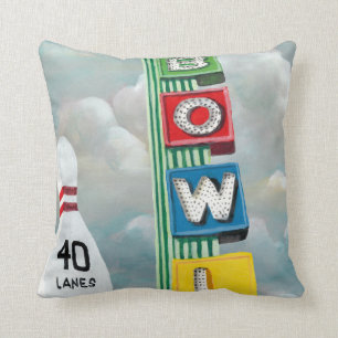 Bowlingbahn-Kunstwerk Kissen
