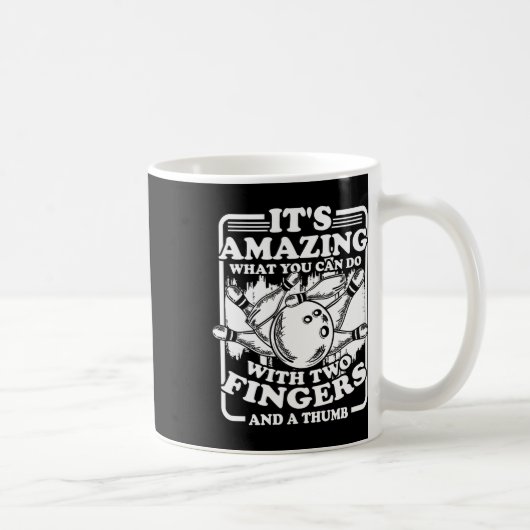 Bowlingbahn-Pins Ersatzschlag Kaffeetasse (Rechts)