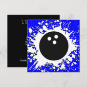 Bowlingball Einladung (Vorne/Hinten)