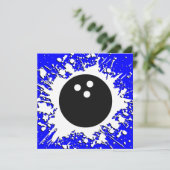 Bowlingball Einladung (Stehend Vorderseite)