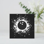 Bowlingball Einladung (Stehend Vorderseite)