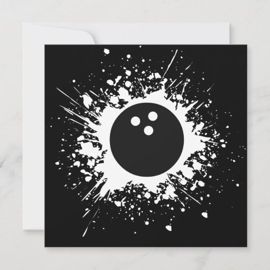 Bowlingball Einladung (Vorderseite)