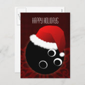 Bowlingball Holiday Gruß Feiertagspostkarte (Vorne/Hinten)