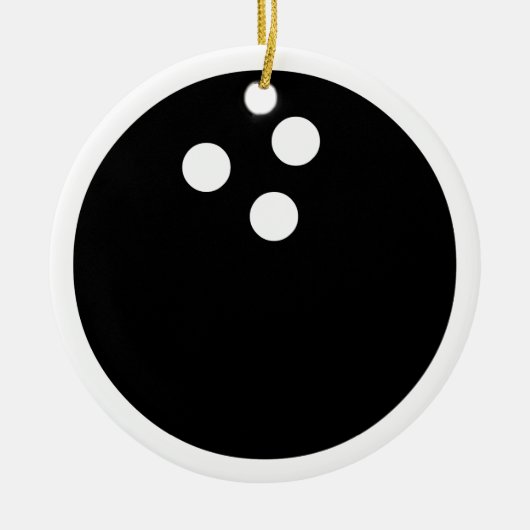 Bowlingball Keramik Ornament (Vorne)
