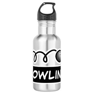 Bowlingball-Logo für Personalisierten individuell Edelstahlflasche