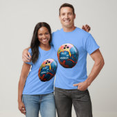 Bowlingball mit Golf von Amerika farbenfroh T-Shirt (Unisex)