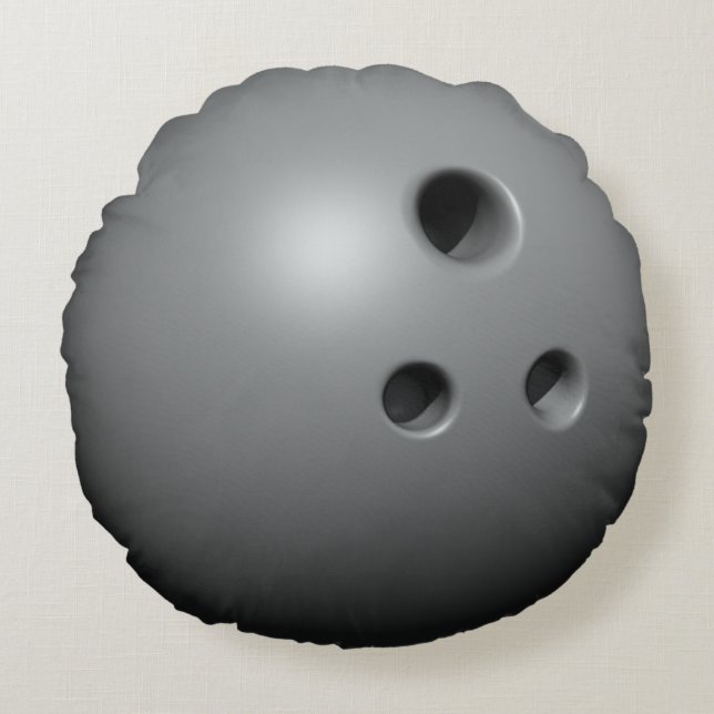 Bowlingball Rundes Kissen (Vorderseite)