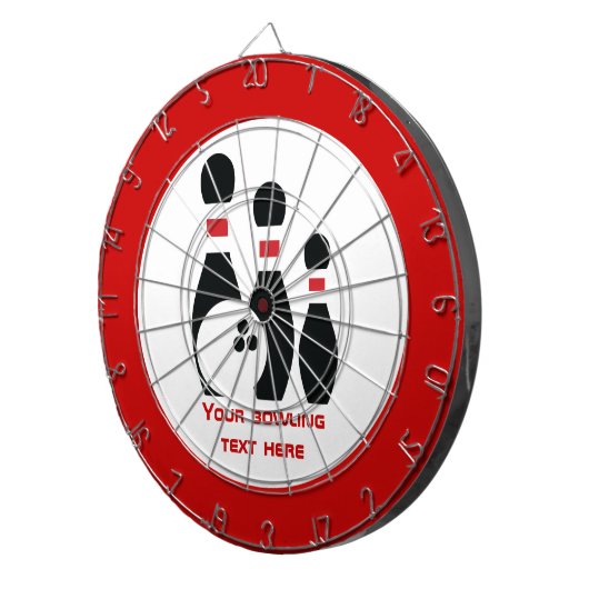 Bowlingball und Buttone Dartscheibe (Vorderseite rechts)