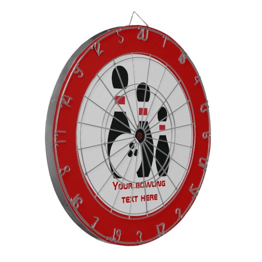 Bowlingball und Buttone Dartscheibe (Vorderseite Links)