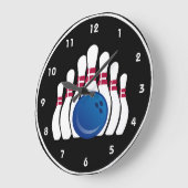 Bowlingball und Buttone Design-Wall-Uhr Große Wanduhr (Winkel)