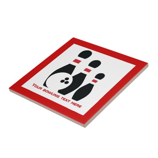 Bowlingball und Buttone Fliese (Seite)