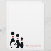 Bowlingball und Buttone Flyer (Vorne/Hinten)