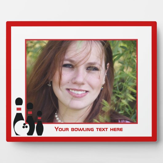 Bowlingball und Buttone Fotoplatte (Vorderseite)