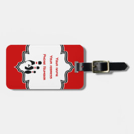 Bowlingball und Buttone Gepäckanhänger