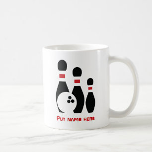 Bowlingball und Buttone Kaffeetasse