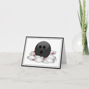 Bowlingball und Buttone Karte
