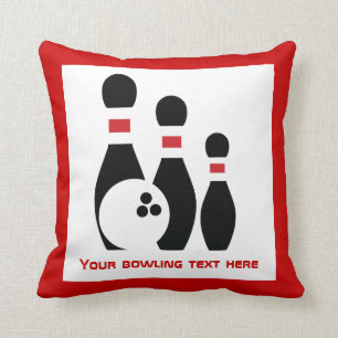 Bowlingball und Buttone Kissen