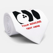 Bowlingball und Buttone Krawatte (Gerollt)